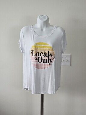 Bird & Vine Locals Only Tee Size Medium NWOT